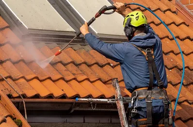 Démoussage et hydrofuge de toiture à Saxel